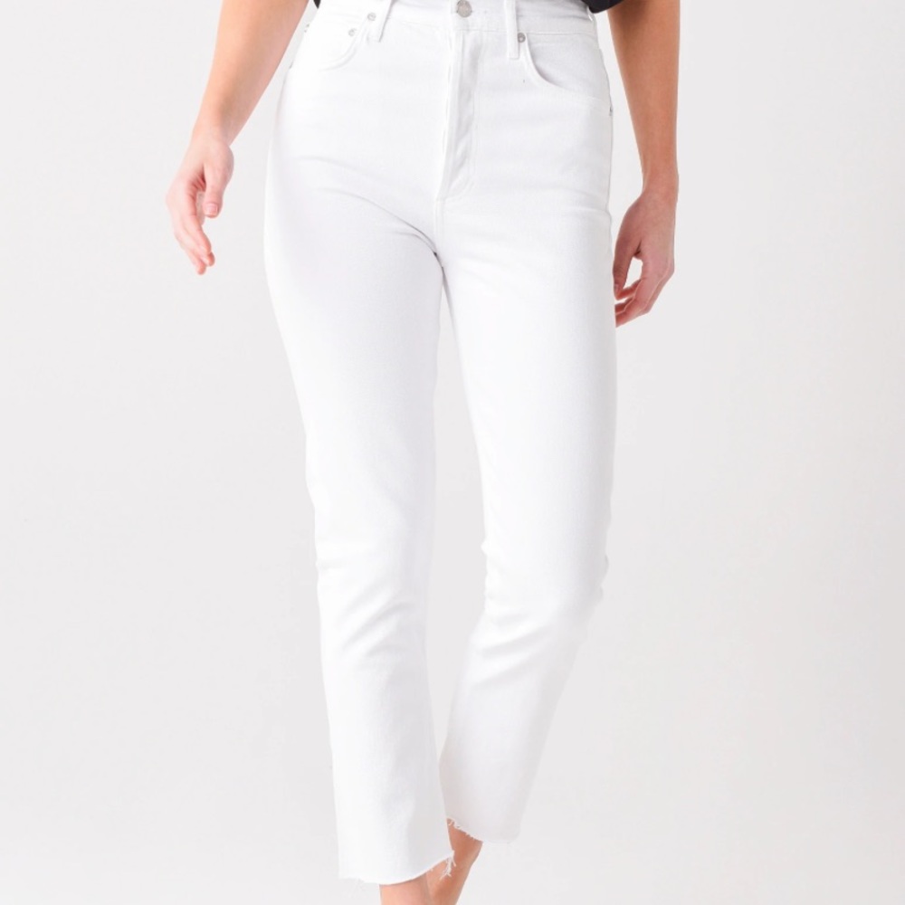 Agolde Riley straight crop jeans, size 26